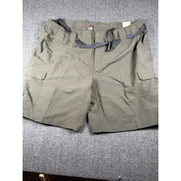 The North Face Belted‎ Cargo Shorts Size 3XL Army Green  44x10 Hiking Breathable - Picture 8 of 13